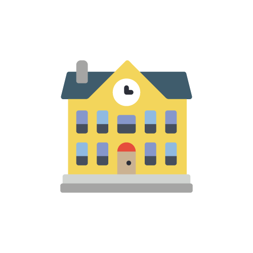 vector icon of school building